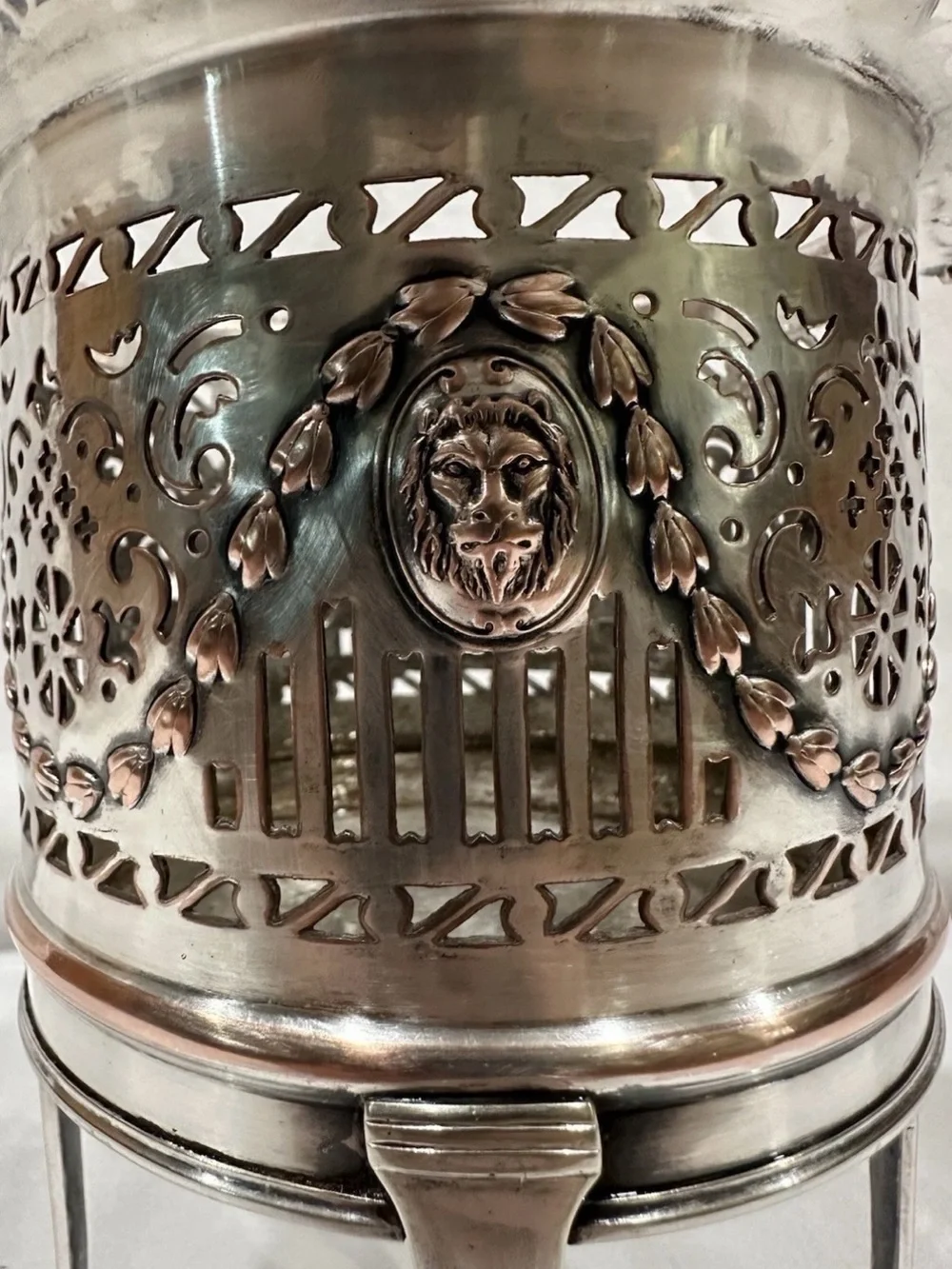 Antique Victorian Sheffield Silver Plate Wine Bottle Holder